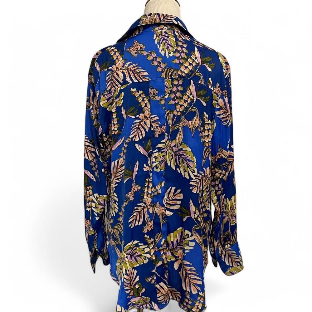 Free People High-Low Novelty Print Butterfly Leaf Floral - Picture 6 of 7